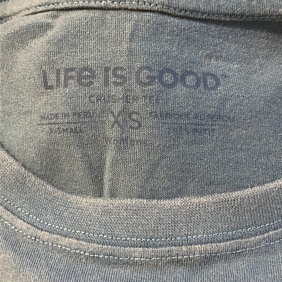 NWT Life is Good LOVE IS A SUPER POWER Women's Relaxed Crusher Tee BLUE Size XS - Picture 9 of 12